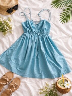 Abercrombie & Fitch Light Blue Mini Sundress